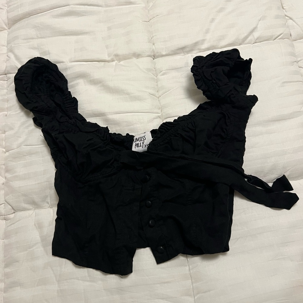 Button Up Tie Top